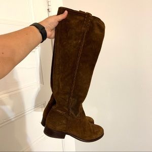 Frye Genuine Suede Brown Knee-High Boots Sz 7